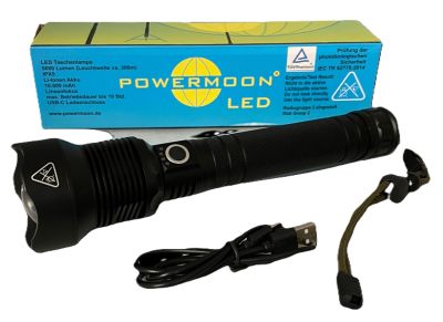 Preview: Powermoon LED Taschenlampe 5000 Lumen